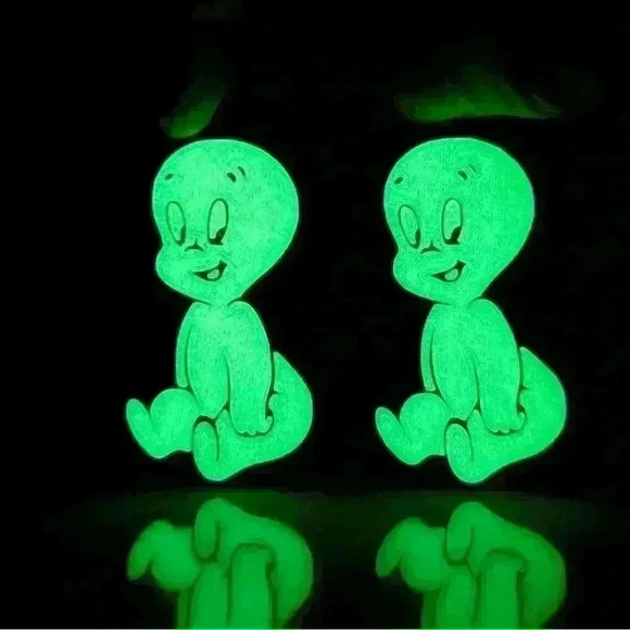 Other - BRAND NEW - Pair of Custom Glow-in-the-Dark Casper Keychains, 3D Printed 👻👻